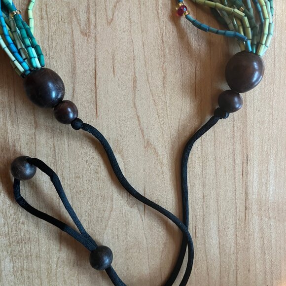 Bohemian Multi-Strand Beaded Necklace - Picture 3 of 4
